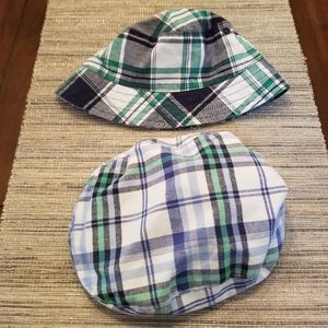 Janie & Jack 2T-3 Plaid Sun & Newsboy Hats